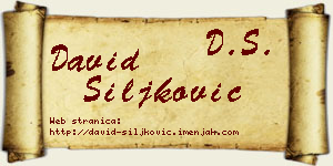David Šiljković vizit kartica